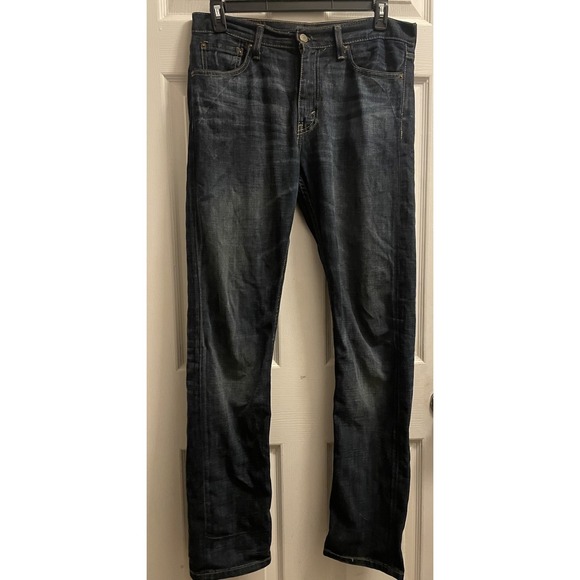 Levi's 32x34 Men's 513 Denim Slim Fit Straight Jeans - Blue - Picture 1 of 5